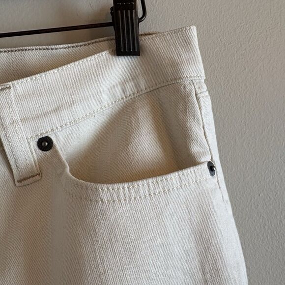 Ralph Lauren Mid Rise Moderate Straight Leg Ivory Classic Stretch Jeans SZ 6 - Picture 3 of 10